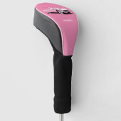 Douanenaam Roze Klassieke Auto Golfheadcover (Schuin)
