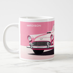 Douanenaam Roze Klassieke Auto Grote Koffiekop