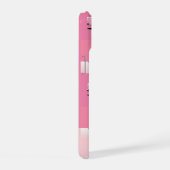 Douanenaam Roze Klassieke Auto iPhone 15 Case (Rechterkant)