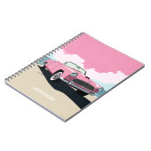 Douanenaam Roze Klassieke Auto Notitieboek (Linkerzijde)