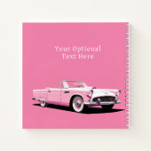 Douanenaam Roze Klassieke Auto Notitieboek (Achterkant)