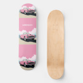 Douanenaam Roze Klassieke Auto Persoonlijk Skateboard (Voorkant)