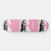 Douanenaam Roze Klassieke Auto Persoonlijk Skateboard (Horizontaal)