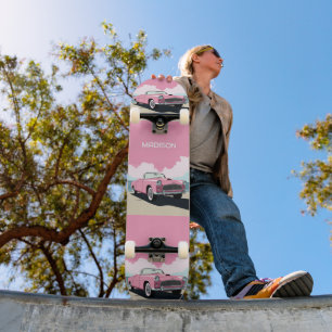 Douanenaam Roze Klassieke Auto Persoonlijk Skateboard