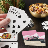 Douanenaam Roze Klassieke Auto Pokerkaarten (Insitu)