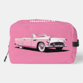 Douanenaam Roze Klassieke Auto Toilettasje (Achterkant)