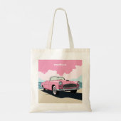 Douanenaam Roze Klassieke Auto Tote Bag (Achterkant)