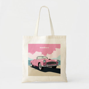 Douanenaam Roze Klassieke Auto Tote Bag