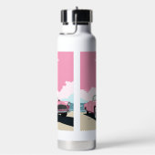 Douanenaam Roze Klassieke Auto Waterfles (Rechts)