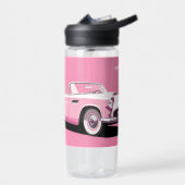Douanenaam Roze Klassieke Auto Waterfles (Links)