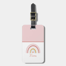 Douanenaam Roze Regenboog Bagagelabel
