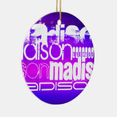 Douanenaam; Roze, Violet Blauw, Magenta, paarse Keramisch Ornament (Rechts)