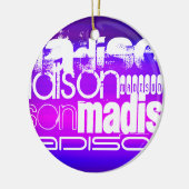 Douanenaam; Roze, Violet Blauw, Magenta, paarse Keramisch Ornament (Links)