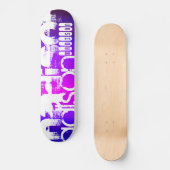Douanenaam; Roze, Violet Blauw, Magenta, paarse Skateboard (Voorkant)