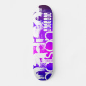 Douanenaam; Roze, Violet Blauw, Magenta, paarse Skateboard (Voorkant)