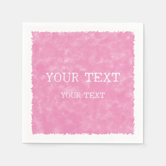 Douanenaam Roze Waterverf Servet (Voorkant)