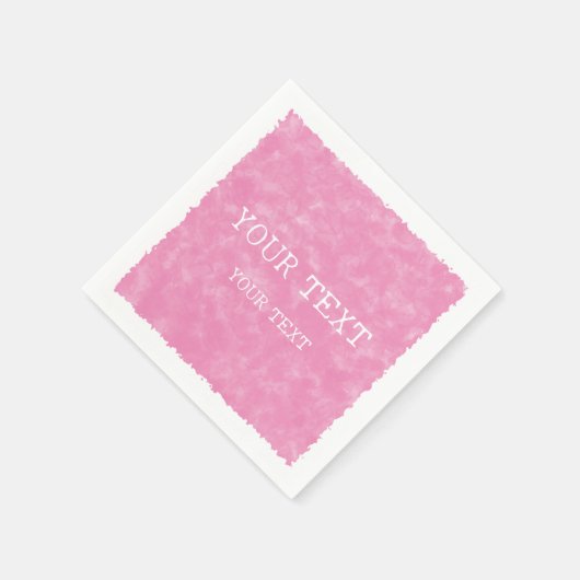 Douanenaam Roze Waterverf Servet (Hoek)