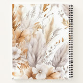 Douanenaam Rustieke Moderne Boheemse Wildbloemen Notitieboek (Achterkant)