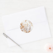Douanenaam Rustieke Moderne Boheemse Wildbloemen Ronde Sticker (Envelop)