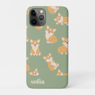 Douanenaam Schattige Corgi-Patroon voor Hondenlief Case-Mate iPhone Case