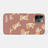 Douanenaam Schattige Corgi-Patroon voor Hondenlief Case-Mate iPhone Case (Achterkant (horizontaal))