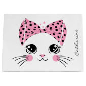 Douanenaam Schattige Kattengezicht Groot Cadeauzakje (Voorkant)