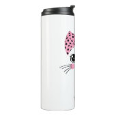 Douanenaam Schattige Kattengezicht Thermosbeker (Gedraaid links)