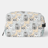 Douanenaam Schattige Uil Pattern Toilettasje (Achterkant)