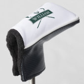 Douanenaam Smaragd Groene Clubs en Bal Golfheadcover (3/4 voorkant)