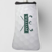 Douanenaam Smaragd Groene Clubs en Bal Golfheadcover (Draai 90)