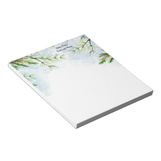 Douanenaam Sparren Bos Buiten Notitieblok (Schuin)