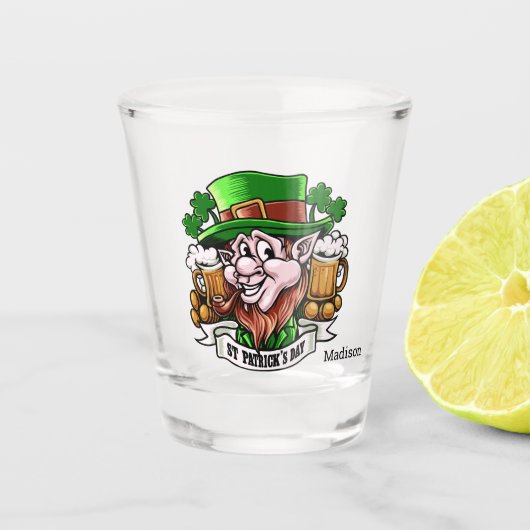 Douanenaam St. Patrick's Day shot glass Shot Glas (Voorkant)