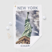 Douanenaam Statue of Liberty golf towel Golfhanddoek (Insitu)