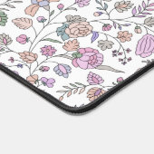 Douanenaam Stoffig Kleurrijk Bloemen Modern Patroo Bureaumat (Hoek)