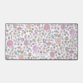 Douanenaam Stoffig Kleurrijk Bloemen Modern Patroo Bureaumat (Voorkant)