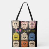 Douanenaam Sugarskull Day of the Dead Halloween Tote Bag (Achterkant)