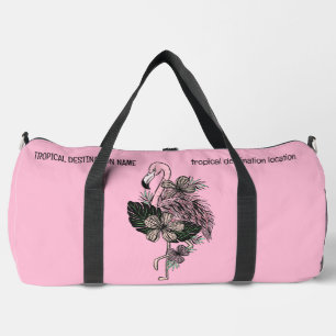 Douanenaam, Tekst & Kleur Roze Flamingo Plunjezak