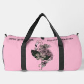 Douanenaam, Tekst & Kleur Roze Flamingo Plunjezak (Achterkant)