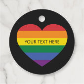 Douanenaam & Tekst Regenboog Hart Bedankjes Labels (Achterkant)