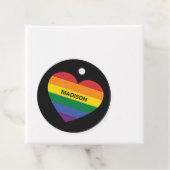 Douanenaam & Tekst Regenboog Hart Bedankjes Labels (In situ)