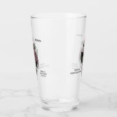 Douanenaam & Tekst Roze Flamingo Glas (Links)