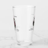 Douanenaam & Tekst Roze Flamingo Glas (Rechts)
