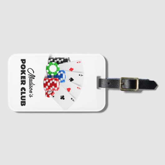 Douanenaam & Tekstpook/Casino Bagagelabel (Voorkant (horizontaal))