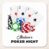 Douanenaam & Tekstpook/Casino Kartonnen Onderzetters (Voorkant)