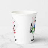 Douanenaam & Tekstpook/Casino Papieren Bekers (Rechts)