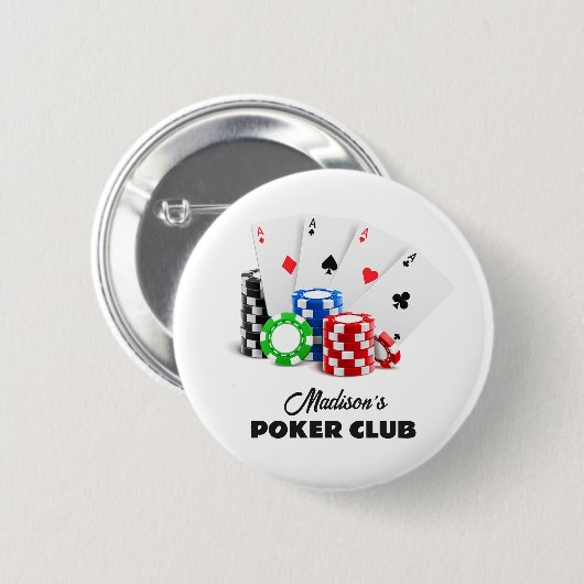 Douanenaam & Tekstpook/Casino Ronde Button 5,7 Cm (Voorkant /achterkant)
