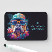 Douanenaam Tropische Vakantie Hond Naamplaatje (In situ)