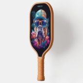 Douanenaam Tropische Vakantie Hond Pickleball Paddle (Links)