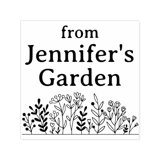 Douanenaam Tuin Self Inking Rubber Stamp Zelfinktende Stempel (Design)