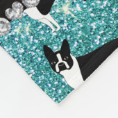 Douanenaam turkooise glitter boston shier fleece deken (Hoek)